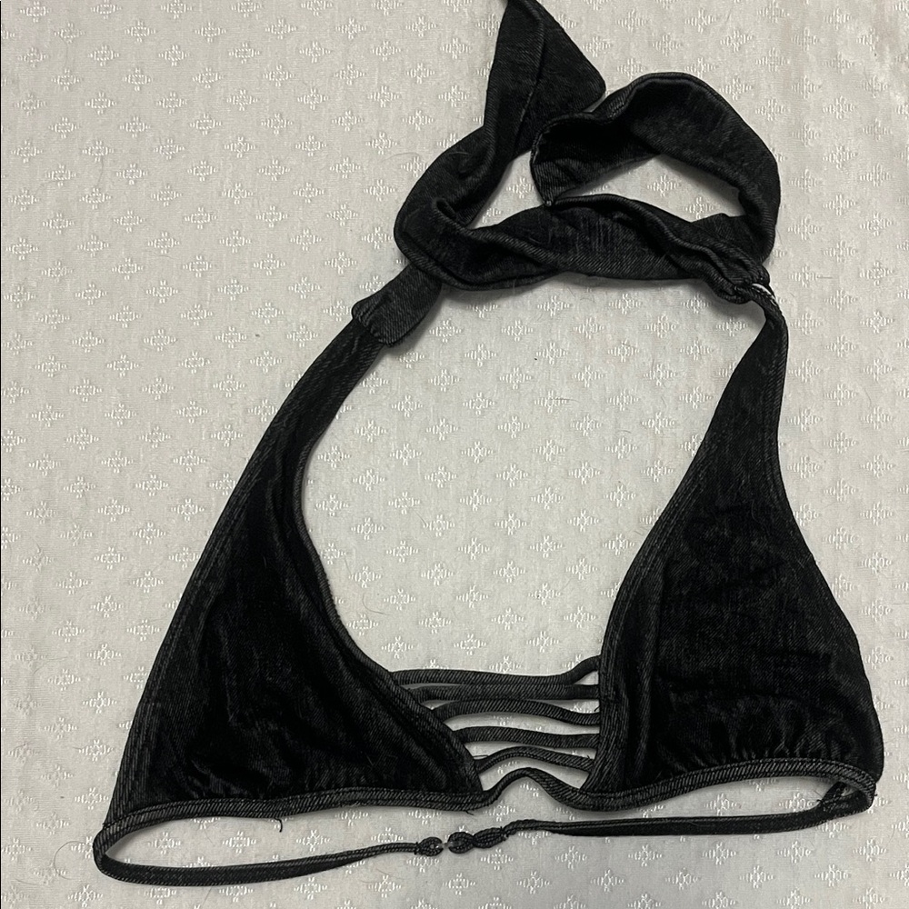 Black Halter Bikini Top